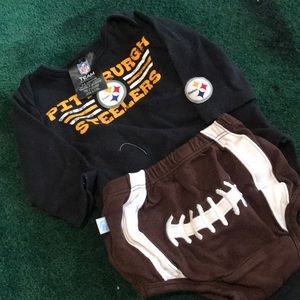 Pittsburgh Steelers onesie w/ diaper cover